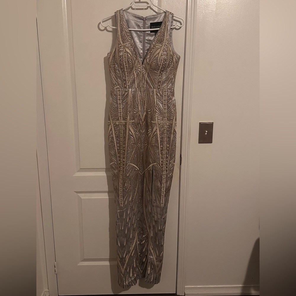 Elegant Beaded Evening Gown